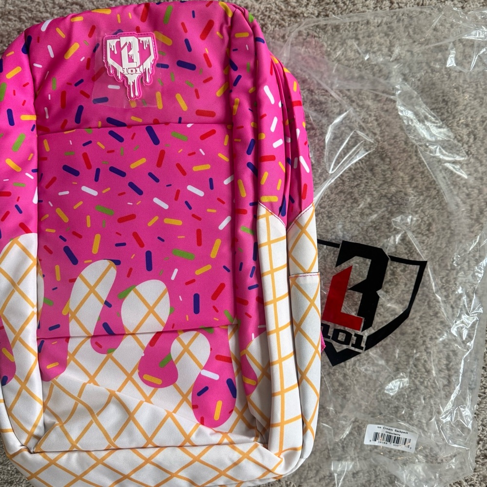 BRAND NEW Baseball Lifestyle Ice Cream Backpack